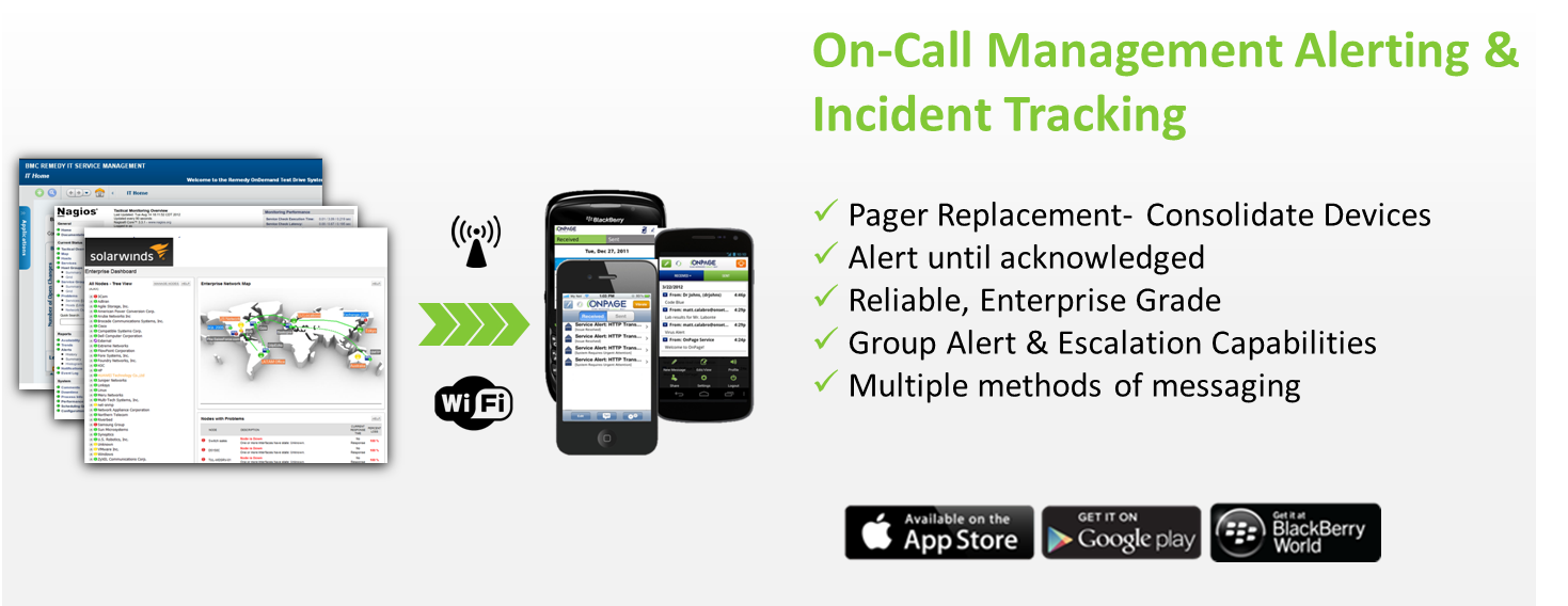 OnPage On-call management alerting and incident tracking