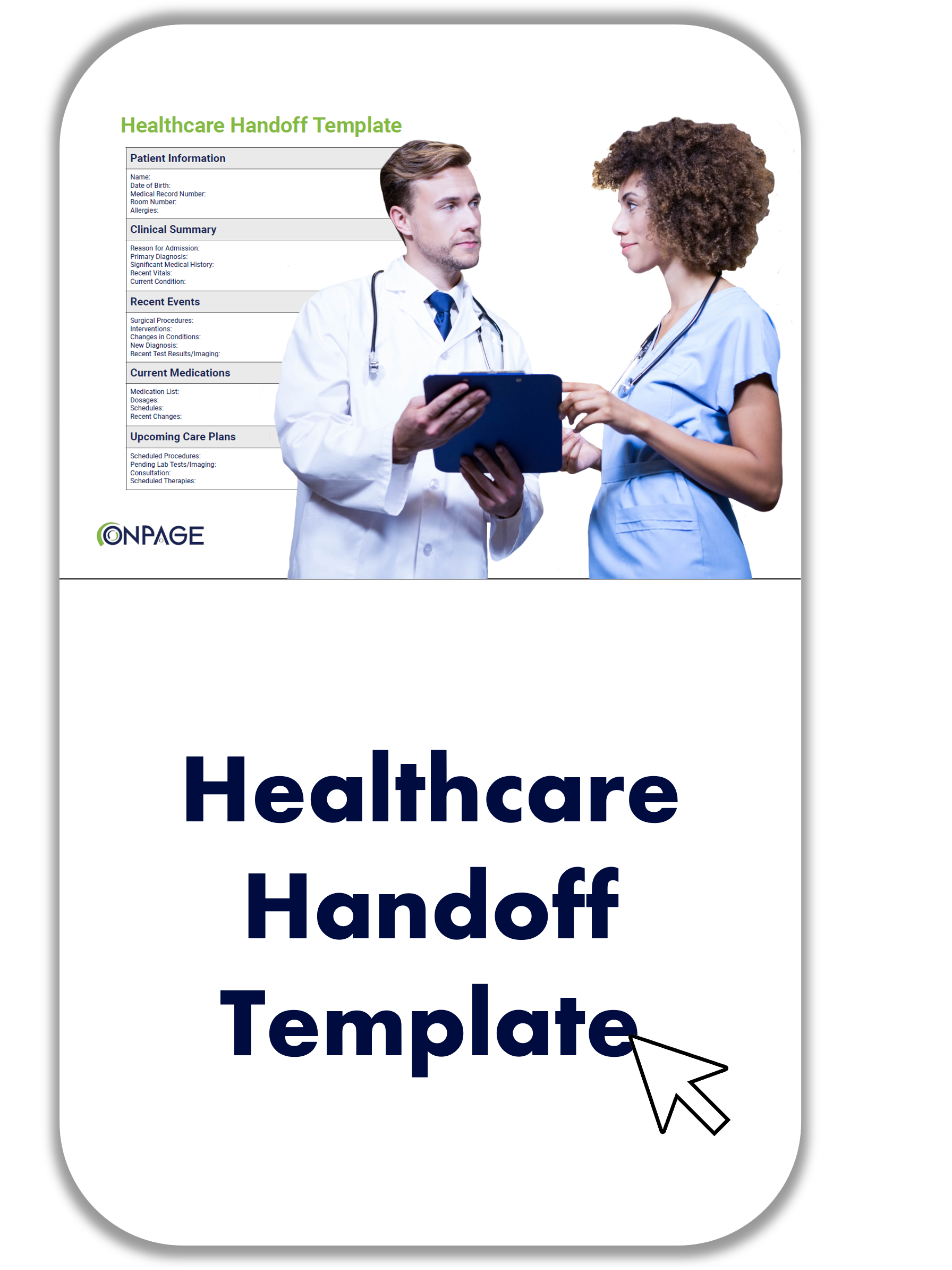 healthcare handoff template