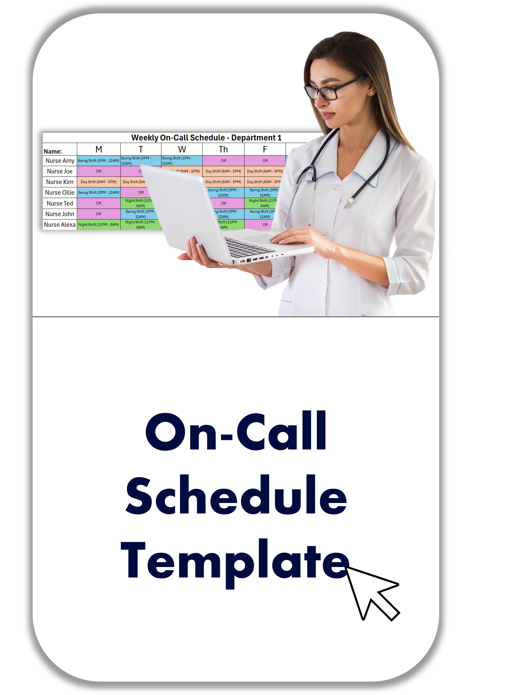 healthcare on call schedule template