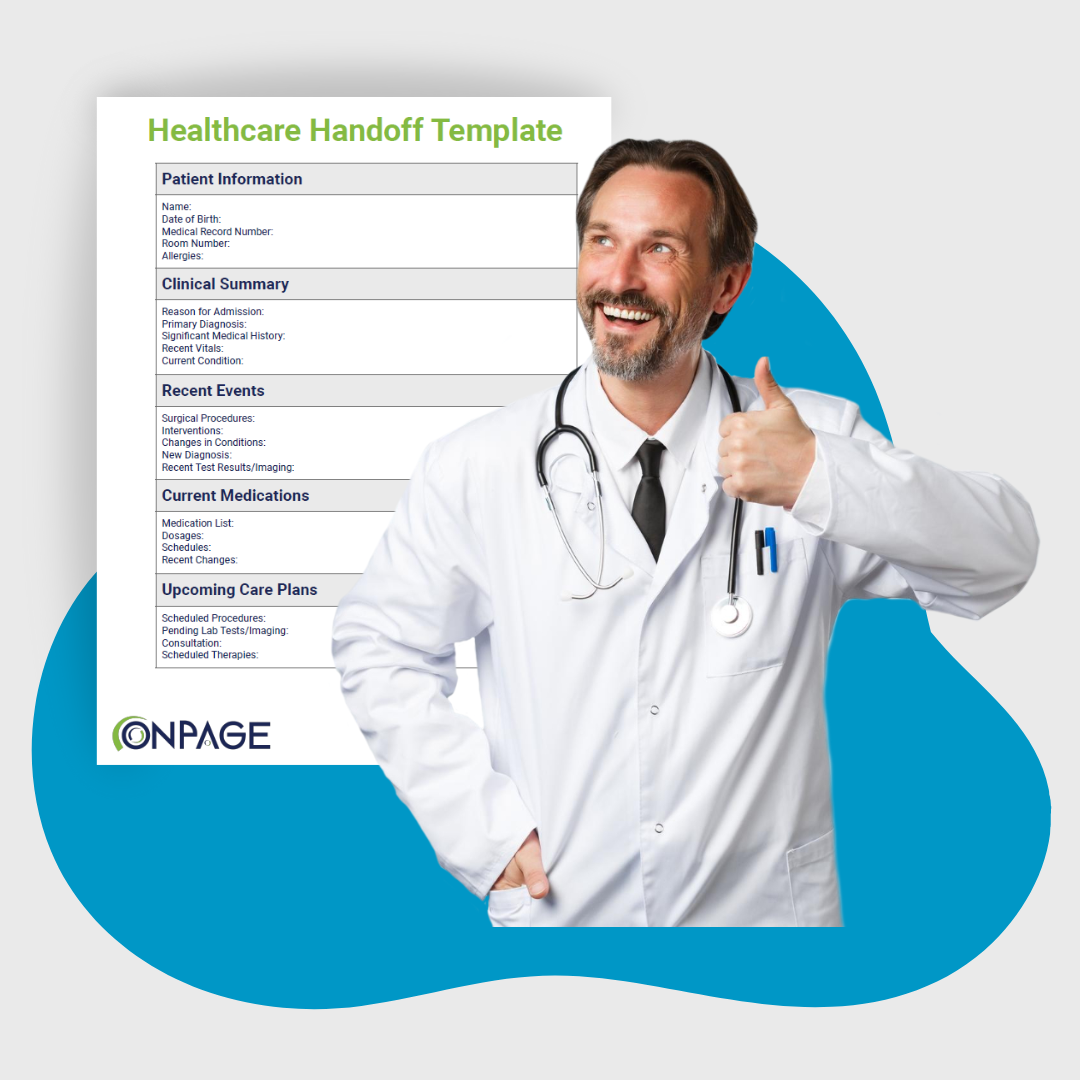 doctor using the healthcare handoff checklist form for enhanced clinical communication and collaboration